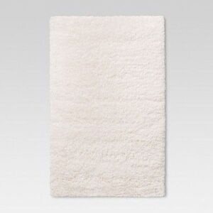 Room Essentials - 2'6"x3'10" Washable Plush Shag Accent Rug Cream -  Cream